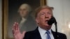 Presiden Trump di Ruang Resepsi Diplomatik, Gedung Putih, Washington, D.C., 5 Agustus 2019. 