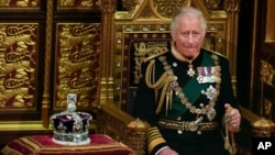 Princ Charles pored kraljičine krune na otvaranju parlamenta u Londonu 10. maja 2022. 