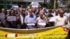 Ərdəbildə təqaüdçülərin mitinqi (İran İşçiləri Azad Birliyinin yaydığı videonun ekran görüntüsü)