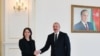 Almaniya xarici işlər naziri Annalena Berbok və Azərbaycan prezidenti İlham Əliyev