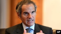 Rafael Grossi, director general of the International Atomic Energy Agency, speaks with The Associated Press at a hotel in Tokyo, Japan, July 7, 2023.