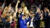Denver célèbre son titre de champion NBA au détriment de Miami, USA, le 13 juin 2023.