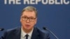 Arhiva: Predsjednik Srbije Aleksandar Vučić govori tokom javnog obraćanja u Beogradu. Vučić je 20. oktobra 2024. rekao da će Srbija nastaviti da odbija da uvede sankcije Rusiji zbog njene invazije na Ukrajinu uprkos pritisku Zapada.