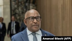 Mwenyeki wa Umoja wa Afrika ambaye pia ni Rais wa Comoro, Azali Assoumani 