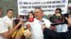 El enfermero y defensor de derechos laborales, José Cádiz, durante una protesta en Caracas. 