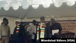 Vice President Chiwenga at the Anti-Sanctions March