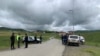 Söyüdlü kəndinin girişində polis postu 