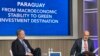 El ministro de Economía de Paraguay, Carlos Fernández Valdovinos, a la izquierda, durante las reuniones primaverales del FMI y el Banco Mundial en Washington el 18 de abril de 2024.