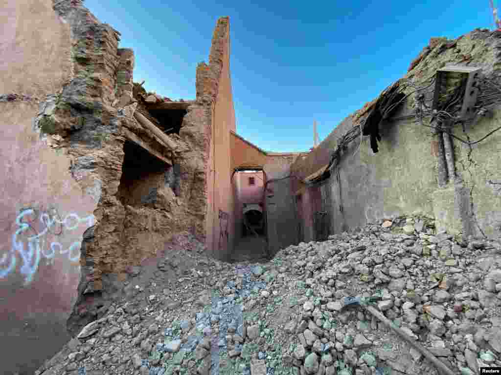 Una visión general de los daños en la histórica ciudad de Marrakech, el 9 de septiembre de 2023.