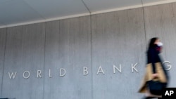 FILE - The World Bank building in in Washington, April 5, 2021. 