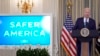 President Joe Biden speaks about his actions to fight crime and make communities safer in the State Dining Room of the White House in Washington, Feb. 28, 2024.