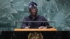 FILE - Bola Ahmed Tinubu, president of Nigeria, addresses the 78th session of the United Nations General Assembly, Sept. 19, 2023 at UN headquarters. 