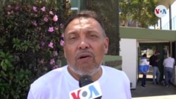 Opositores nicaragüenses protestan en el BCIE