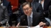 Duta Besar Korea Selatan untuk PBB Hwang Joon-kook berbicara dalam rapat Dewan Keamanan di markas PBB di New York, pada 23 Januari 2024. (Foto: AP/Yuki Iwamura)
