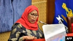 Rais Tanzania Samia Suluhu akiwa Dodoma tarehe 22 Aprili , 2021. 