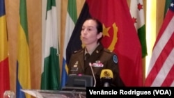 Brigadeira general Rose Keravuori, sub-diretora de Inteligência do Comando dos EUA para África, Luanda, Angola, 25 Abril 2023