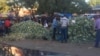 Vendors outside shops in Bulawayo