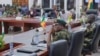 FILE - ECOWAS Committee of Chiefs of Defense staff meet on the deployment of a standby force on counterterrorism, in Accra, Ghana, Aug. 17, 2023.
