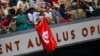 Lors du Tunisian Open Master, le drapeau national avait été caché par un tissu rouge, pour se conformer à des sanctions de l'Agence mondiale antidopage (photo d'illustration).