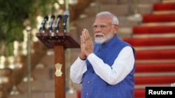 রাষ্ট্রপতিভবনে শপথ গ্রহণ অনুষ্ঠানে ভারতের প্রধানমন্ত্রী নরেন্দ্র মোদি। নয়াদিল্লি, ভারত। ফাইল ফটোঃ ৯ জুন, ২০২৪।