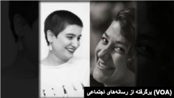 نیلوفر حامدی (سمت راست) و الهه محمدی (سمت چپ)
