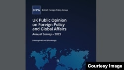 英国智库“英国外交政策组织”(British Foreign Policy Group)委托市场调查公司J.L. Partners所做的外交政策民意调查 (互联网截图)