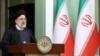 FILE - A handout picture provided by the Iranian Presidency shows the Islamic republic's President Ebrahim Raisi speaking in Tehran, Nov. 6, 2023.