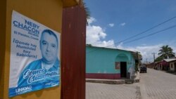 A poster of Nery Chacon, who is running for mayor, is pictured on a wall in El Paraiso, Honduras July 24, 2021.