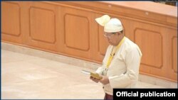 NLD အစိုးရ စီမံဘဏ္ဍာဝန်ကြီး ဦးစိုးဝင်း ( ဓာတ်ပုံ - Official Publication) 
