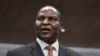 Le président de la République centrafricaine Faustin-Archange Touadera donne une conférence de presse à Bangui, le 11 avril 2018.