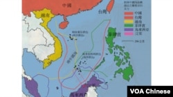 南中國海主權爭議圖