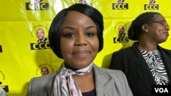 Muzvare Fadzayi Mahere veCitizens’ Coalition for Change. (Columbus Mavhunga/VOA)