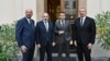 İlham Əliyev, Emmanuel Makron, Şarl Mişel və Nikol Paşinyan (Rəsmi foto)