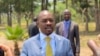 Nelson Chamisa speaking to reporters outside Chikurubi Maximum Security Prison