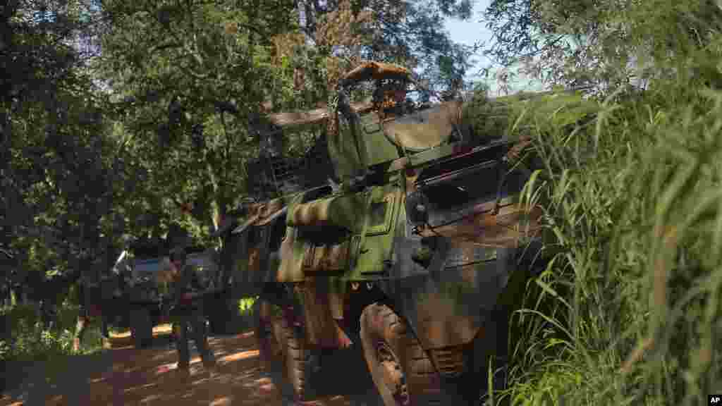 Des soldats français de l'opération Sangaris à Bangui, le 24 avril 2014.