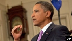US President Barack Obama delivers the weekly address