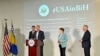 Američki senatori tokom konferencije za novinare u Sarajevu.