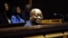 L'ex-président sud-africain Jacob Zuma sur le banc des accusés à la Haute Cour de Pietermaritzburg, en Afrique du Sud, le 27 juillet 2018.