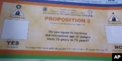 Liberia Referendum Ballot