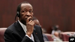 Blaise Compaoré, alors président du Burkina Faso, au centre de conférence de Sipopo, à Malabo, en Guinée équatoriale, le 29 juin 2011.