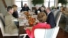 On Nov. 24 2004, President George W. Bush and first lady Laura Bush host Spain's King Carlos at a Thanksgiving-style luncheon at their ranch in Crawford, Texas. (George W. Bush Presidential Library and Museum/White House Historical Association)