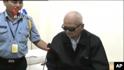 Nuon Chea, Brother No 2 of Khmer Rouge, expressed remorse at ECCC over what had happened in his regime, May 30, 2013. 