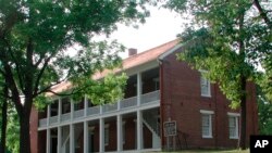 FILE - The Shawnee Indian Mission in Fairway, Kan., is pictured in this undated photo. 