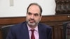El presidente de SIP, Michael Greenspon, durante visita a Guatemala, el 8 de diciembre de 2022. [Foto: Cortesía Vicepresidencia de Guatemala]