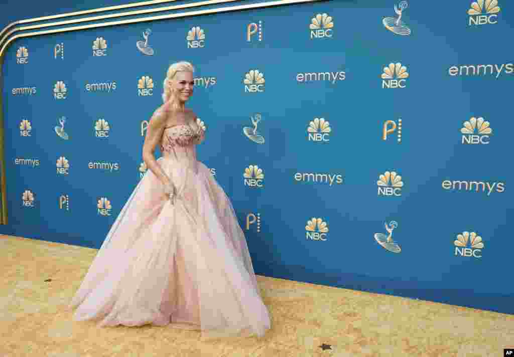 Hannah Waddingham arrives at the 74th Primetime Emmy Awards at the Microsoft Theater in Los Angeles, Sept. 12, 2022,