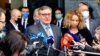 Matther Palmer se obraća medijima u Neumu, gdje traju pregovori sa domaćim političarima o izmjenama Izbornog zakona BiH.