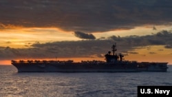 卡爾·文森號航母2018年2月10日再巡南中國海（美國海軍照片）