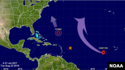Tropical Storm Gaston and Tropical Depression Fiona
