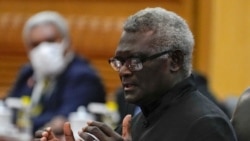 所羅門群島總理瑪納西·索加瓦雷（Manasseh Sogavare）（媒體聯訪照片）