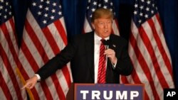Republican presidential candidate Donald Trump during a campaign stop in Portland, Maine, March 3, 2016.